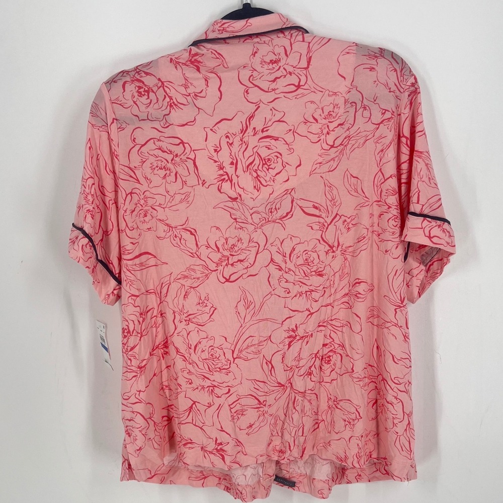 Sanctuary Womens Pink Floral Pajama Set Short Sleeve Top Long Pants NWT XL - Picture 4 of 15